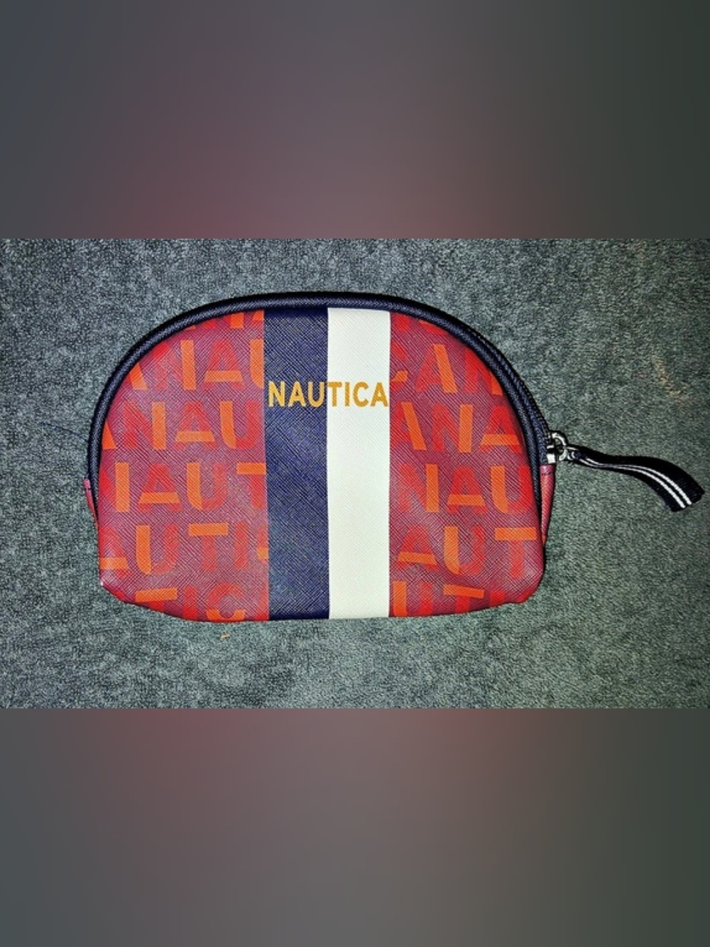 Nautica Cosmetic Pouch Red & Blue